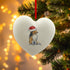 Sheltie in Santa Hat Christmas Heart Bauble